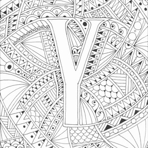 Letter Y Coloring Set  Etsy