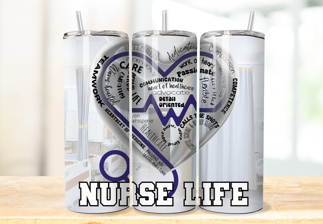 Nurse Tumbler Wrap Nurses Tumbler Wrap Nurses PNG File 20 Oz Skinny