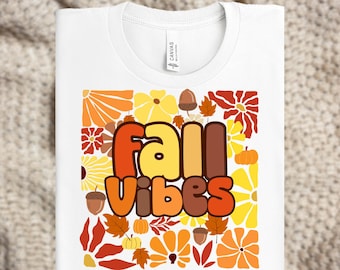 Fall Vibes PNG | Fall Shirt Design | Autumn Png Design | Retro Autumn Png | Abstract Fall Png | Trendy Fall Png