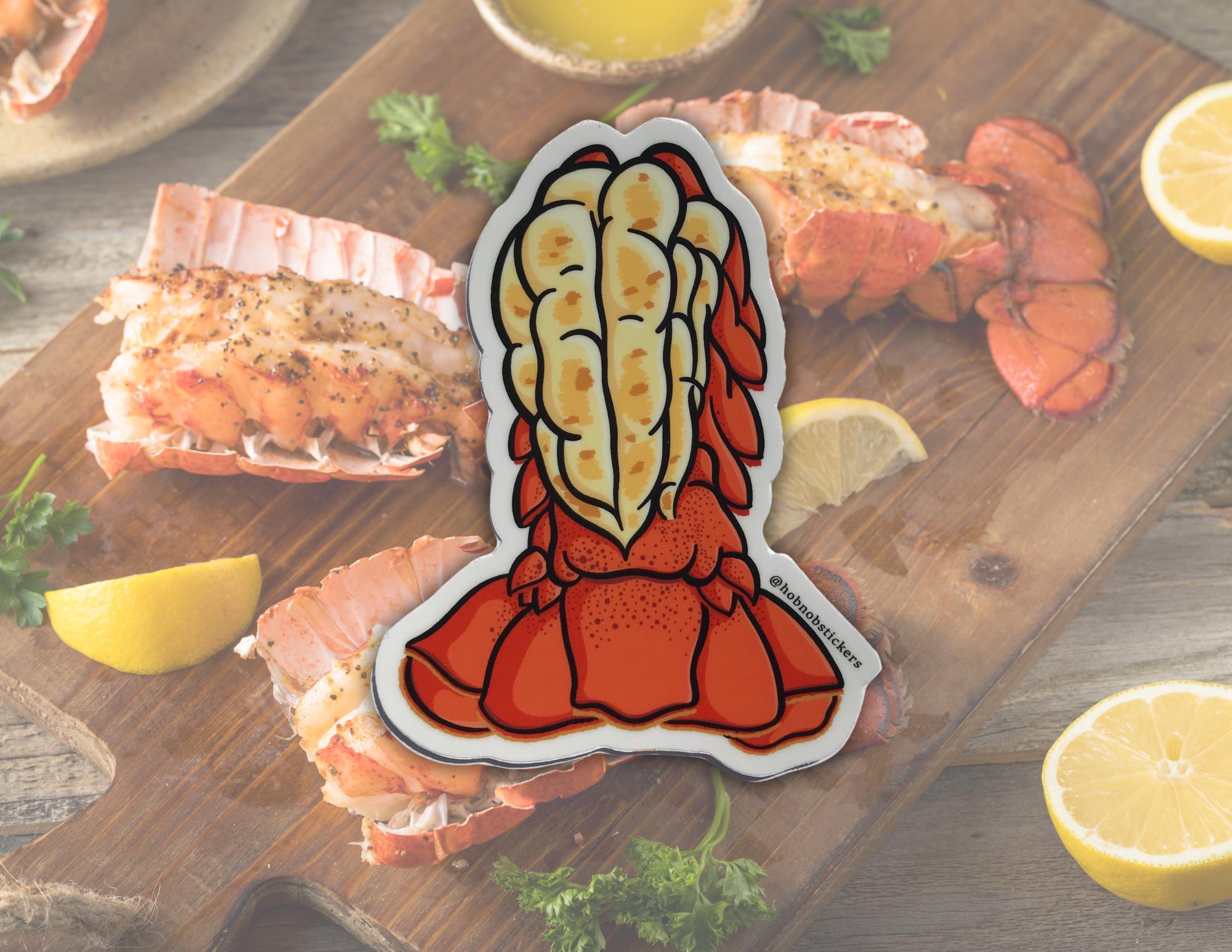 thumbnail image 2 of Lobster Seafood Fish Sticker Decal | 4x4 Inches, Boat Fishing Tackle, #6618EN 2 of 6