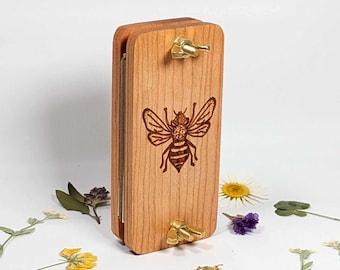 Mini Flower Press | Small Portable Pocket Press | Gift For Plant Lover | Clover Press | Flower Press Gift | Bee Gift | 2" x 4"