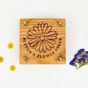 Custom Mini Flower Press | Portable Pocket Press | Personalized Flower Pressing Kit | Flower Themed Gift | Unique Gift For Summer Birthday
