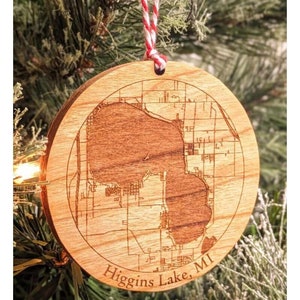 Michigan Custom Map Ornaments | Gift For Michigander | Stocking Stuffer Ornament | Wooden Michigan Ornament