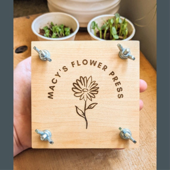 Custom Mini Flower Press Portable Pocket Press Personalized Flower Pressing  Kit Flower Themed Gift Unique Gifts for Summer Birthday 