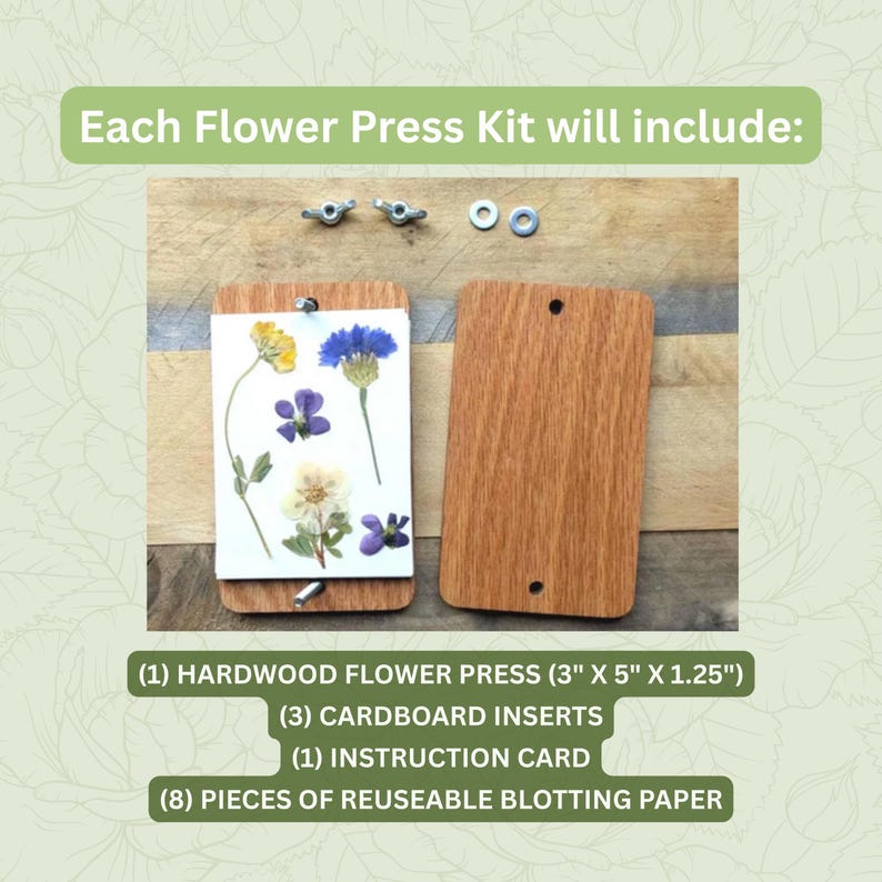 Flower Press For DIY Preserved Flower Art & Crafts | Sunflower Gift | Summer Birthday Gift | Lavender Gift | Bee Gift | 3"x5" image 3
