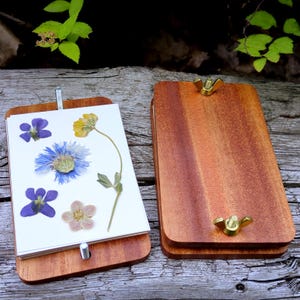 Flower Press | Mini Flower Press For Travel | Gift For Traveler | Flower And Foliage Press | Christmas Gift For Nature Lover | 3&quot;x5&quot;