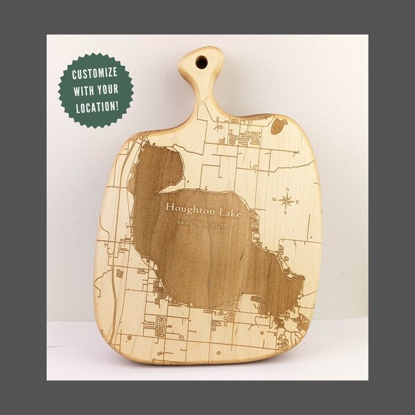 Custom Charcuterie Board | Custom Map Location Cheese Board | Personalized Map Housewarming Gift | Realtor Closing Gift