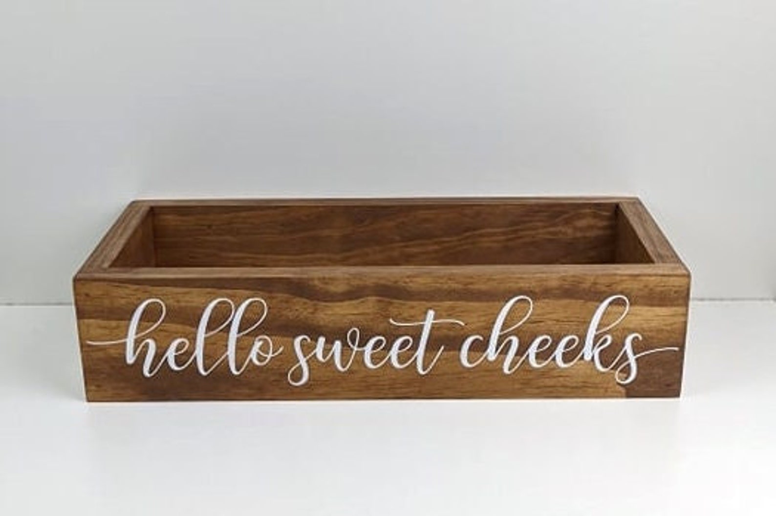 Hello Sweet Cheeks Box Back of the Toilet Organizer Funny Etsy