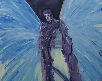 Archangel Ariel - Original Drawing - Ceramic Tile-lisa Azzano