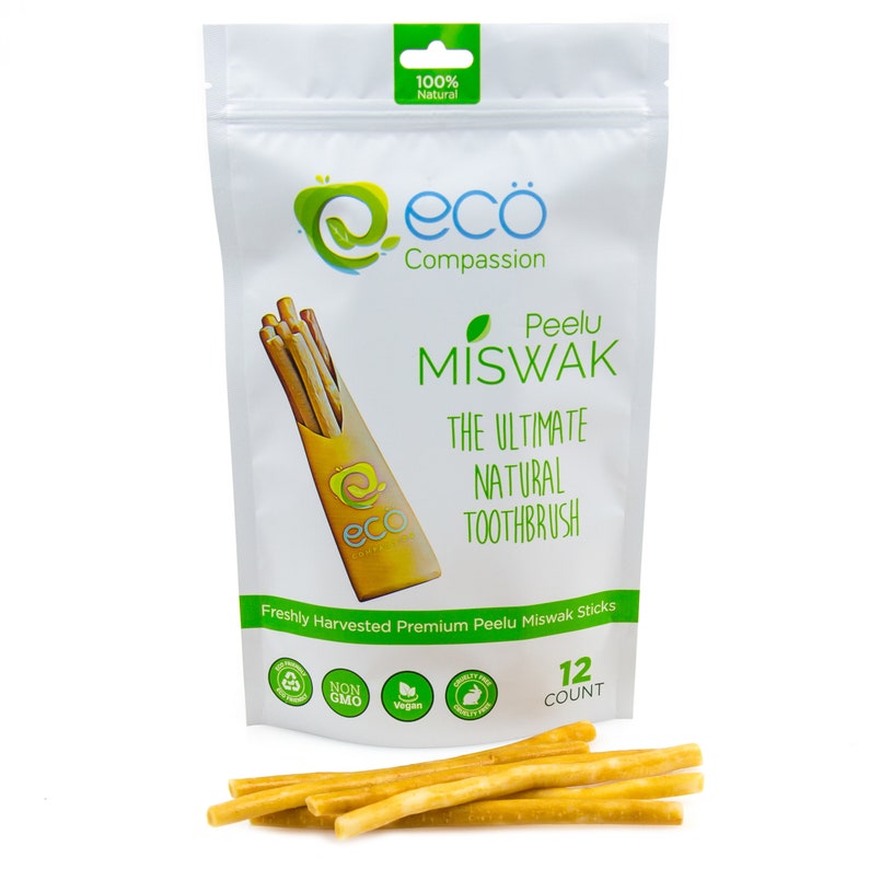 12 Miswak Chewing Sticks for Teeth 100 Herbal sewak Manual Etsy