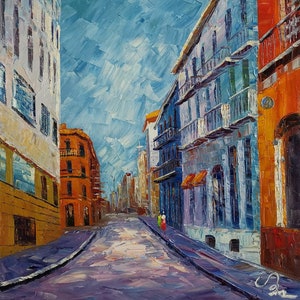San Juan Puerto Rico, Il centro storico-KoKing FORT-k1496-Home Decor Holiday Artwork Texture Pittura Dining Wall Art