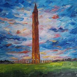 Washington DC Monument-KoKing Fort-k1908-Home Decor Holiday Artwork Texture Painting Dining Wall Art