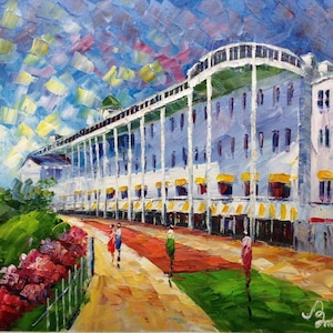 Grand Hotel, Mackinac Island, Michigan-KoKing FORT-k442-Home Decor Holiday Artwork Texture Painting Dining Wall Art