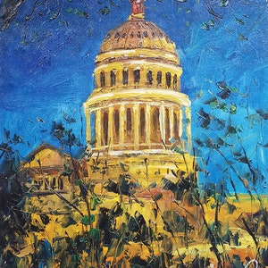 Washington DC capitol Hill-KoKing FORT-k1693-Home Decor Holiday Artwork Texture Painting Dining Wall Art