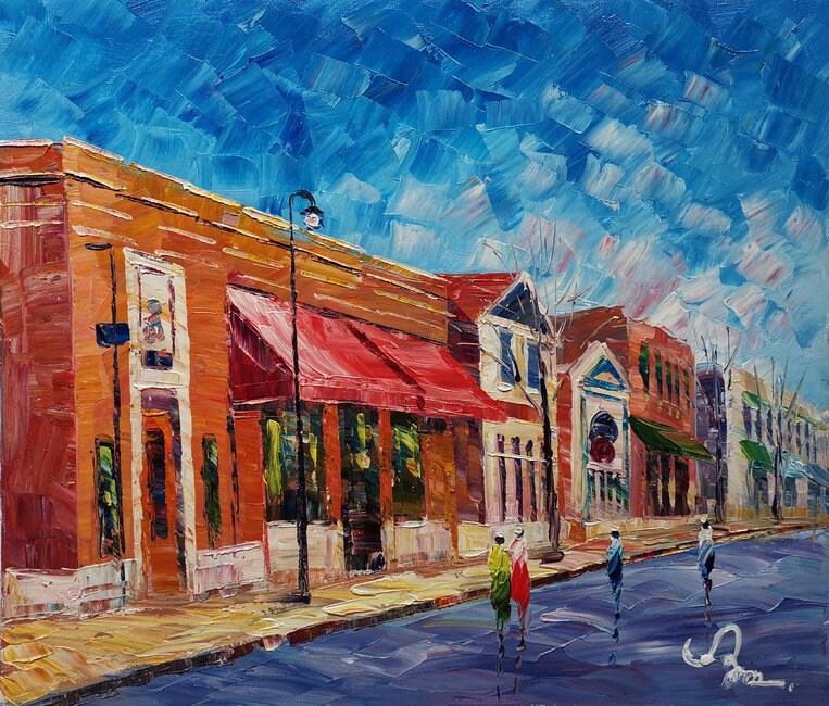 Michigan, Charlevoix, Downtown, Bridge Street-koking Fort-k756