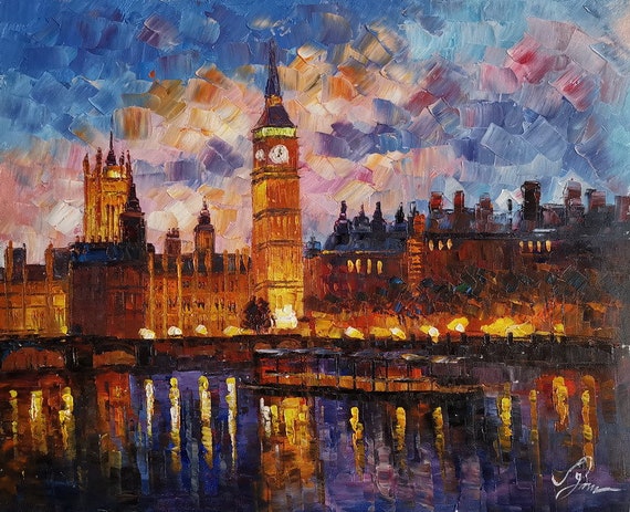 Night Thames River, Bridge Big Ben, London Uk-koking Fort-k1563