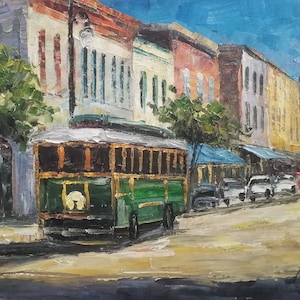 Austin Texas 6th Street during the day Texas-KoKing Fort-G569-Home Decor Holiday Artwork Texture Painting Dining Wall Art