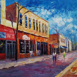W Jefferson Ave, Naperville Illinois,  Adagio Teas-KoKing FORT-k1381-Home Decor Holiday Artwork Texture Painting Dining Wall Art