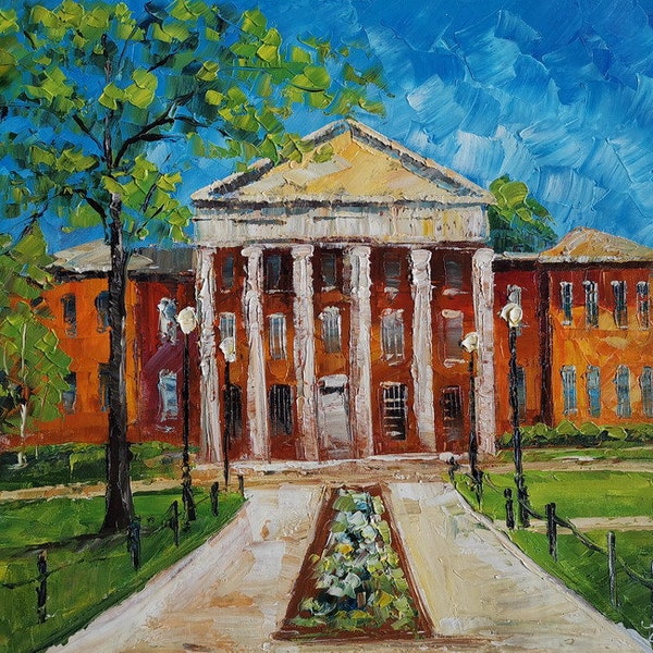 Oxford Ole Miss Painting Etsy