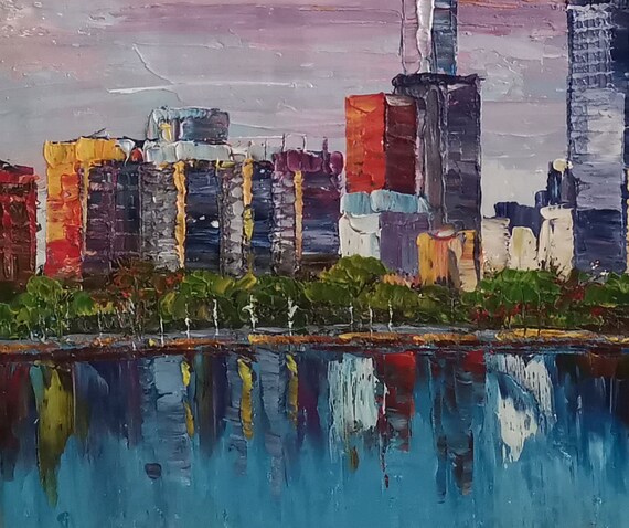 Chicago Skyline-koking Fort-j123-home Decor Holiday Artwork