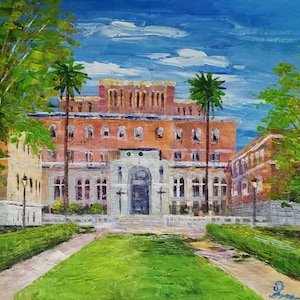 Doheny Memorial Library, Trousdale Parkway University Park Campus Los Angeles CA-KoKing Fort-J16-Home Decor Holiday Artwork Texture