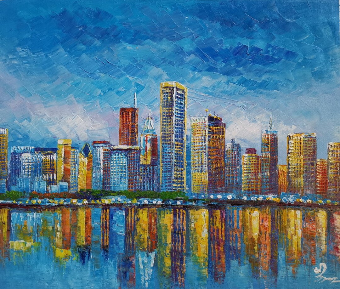 Chicago Skyline-koking Fort-z442-home Decor Holiday Artwork