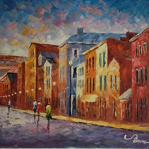 Main street, Georgetown, Washington DC-KoKing FORT-k475-Home Decor Holiday Artwork Texture Painting Dining Wall Art