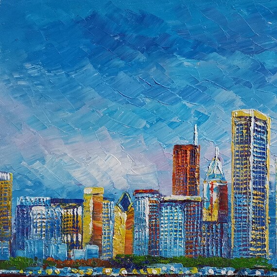 Chicago Skyline-koking Fort-z442-home Decor Holiday Artwork