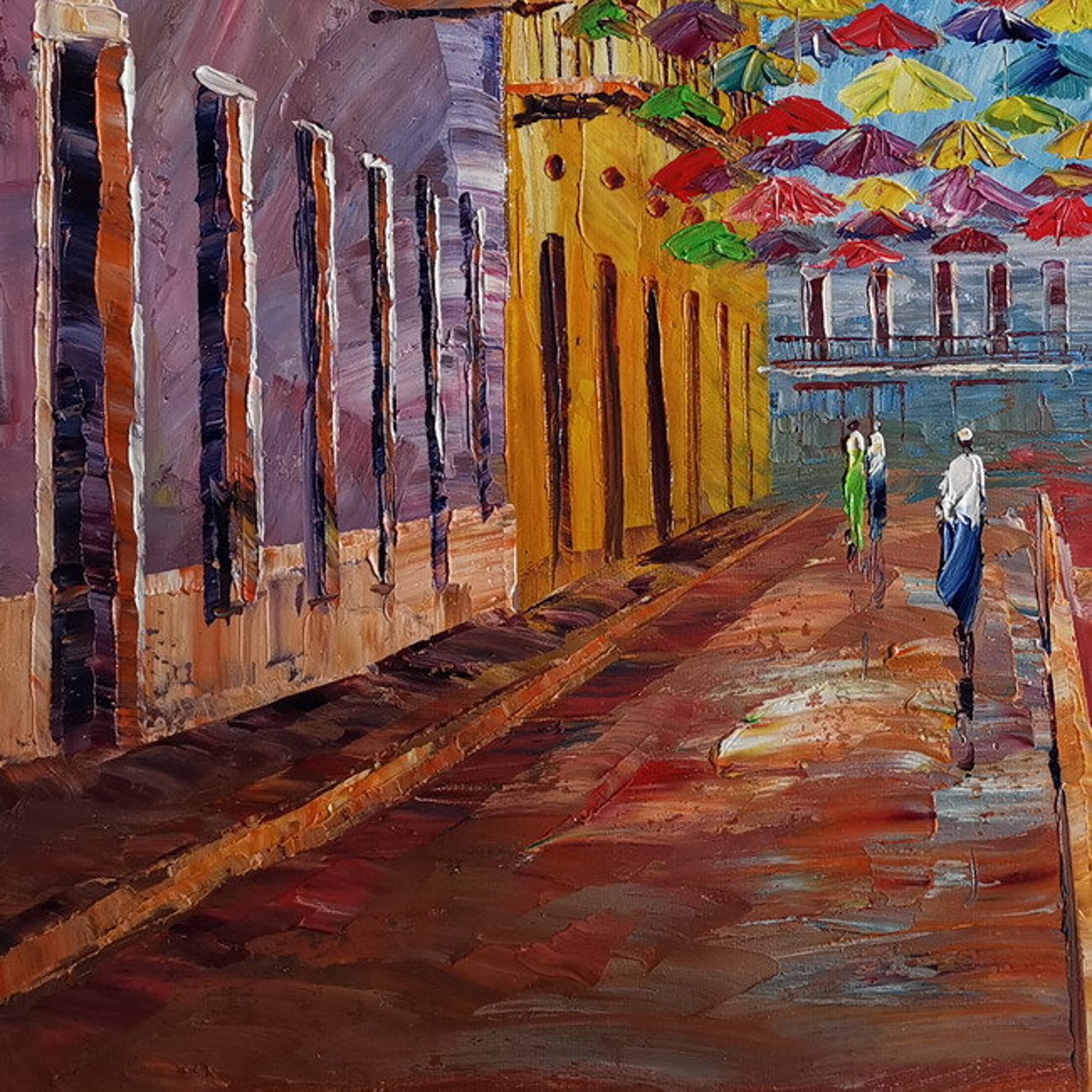 Umbrella Street San Juan Puerto Rico Fortaleza Street in The Etsy