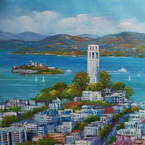Coit Tower, Telegraph Hill San Francisco, California-KoKing Fort-z586-Home Decor Holiday Artwork Texture Painting Dining Wall Art