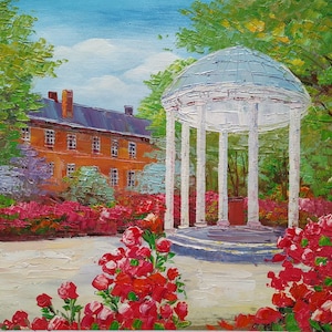 Oude Goed , UNC , Chapel Hill North Carolina-KoKing Fort-z270-Home Decor Holiday Artwork Textuur Schilderij Dineren Wall Art
