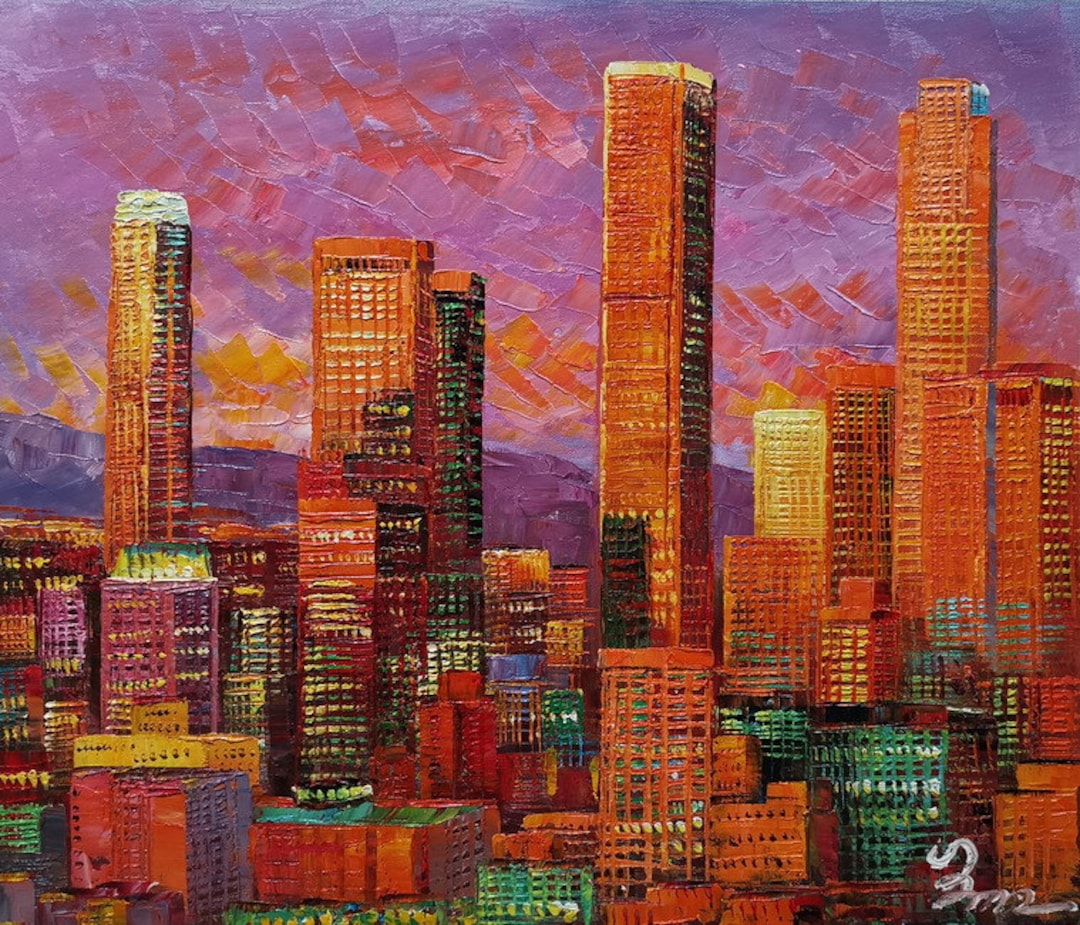Skyline of Los Angeles-koking Fort-z162-home Decor Holiday Artwork