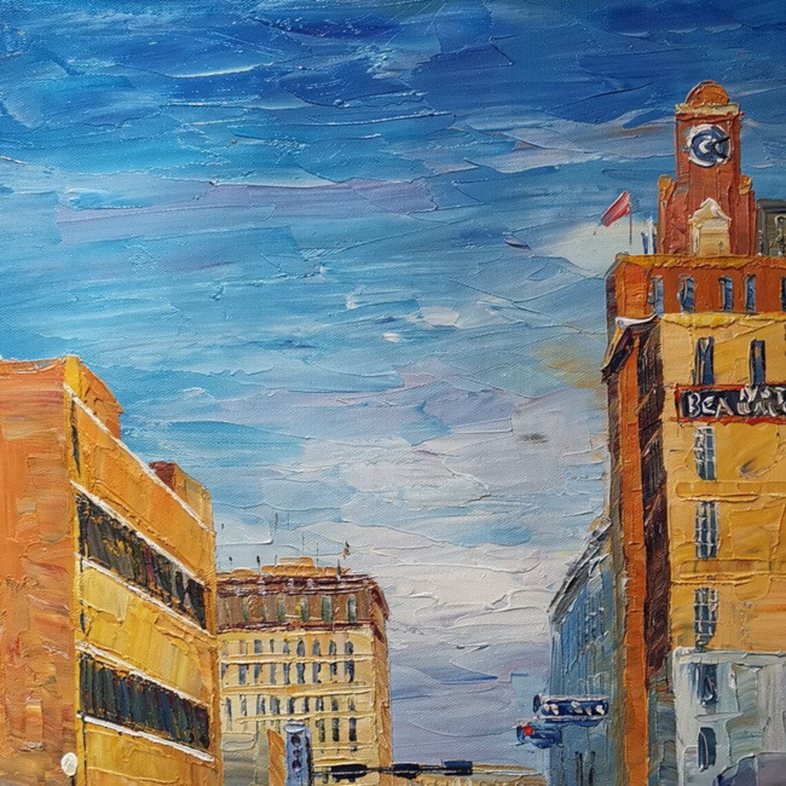 Fannin Street Beaumont Texas San Jacinto Building and Hotel Etsy