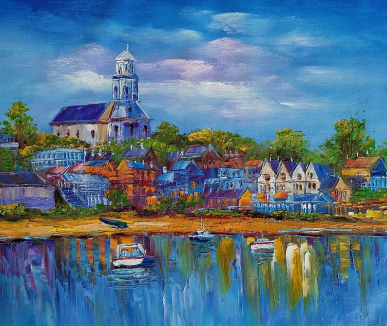 Cape Cod Peninsula in Southeastern Massachusetts-KoKing FORT-z737-Home Decor Holiday Artwork Texture Painting Dining Wall Art