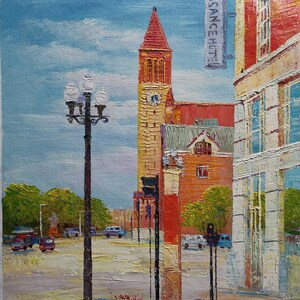 City Hall, Eagle St, Albany, New York-KoKing Fort-z563-Home Decor Holiday Artwork Texture Painting Dining Wall Art