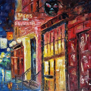 Ludlow St. Neon of Tacos and Burritos Restaurant, Manhattan, New York City-KoKing Fort-K872