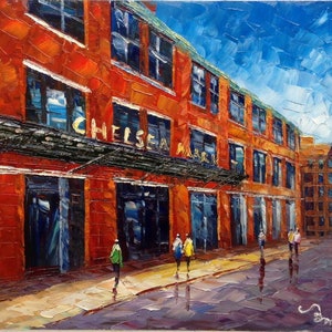 Chelsea Market, New York City-KoKing FORT-k321-Home Decor Holiday Artwork Texture Painting Dining Wall Art
