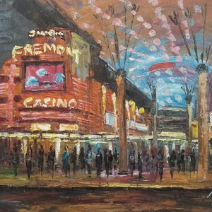 Las Vegas Nevada freemont-KoKing Fort-G551-Home Decor Arte navideño Textura Pintura Comedor Arte de pared