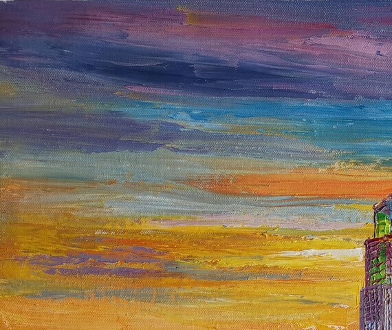 Golden Sunset Empire State, New York -koking Fort-z1026-home Decor
