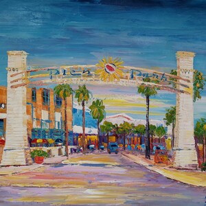 Pier Park Shopping District, Panama City Beach Florida-KoKing Fort-z678-Home Decor Holiday Artwork Texture Painting Dining Wall Art