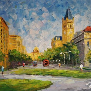 Pennsylvania Avenue in Washington, DC-KoKing FORT-k524-Home Decor Holiday Artwork Texture Painting Dining Wall Art