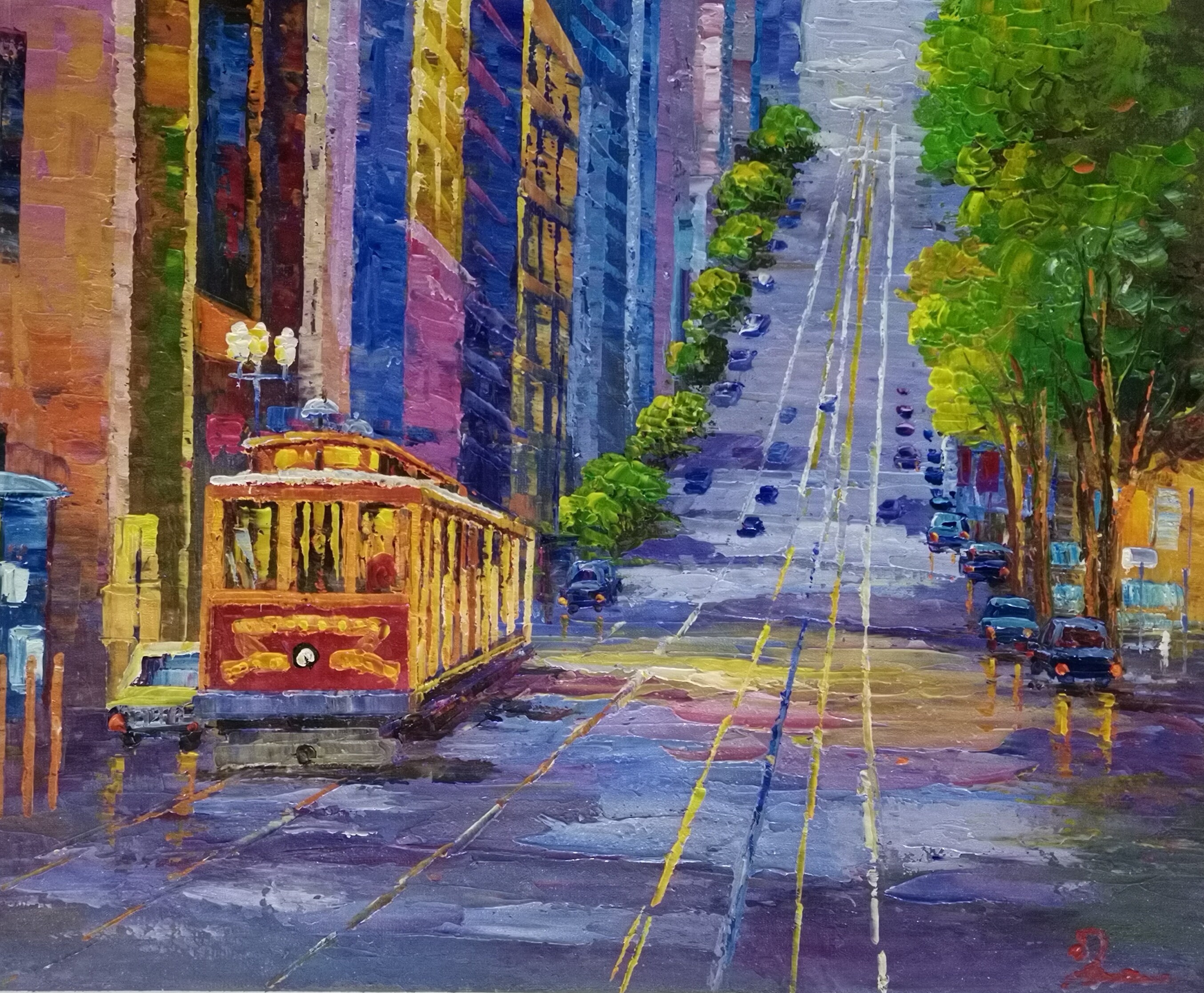 San Francisco Cable Bus-koking Fort-j2-home Decor Holiday Artwork
