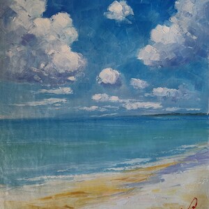 Sky Sea & Sands, Huntington Beach, California-KoKing FORT-k1201-Home Decor Holiday Artwork Texture Painting Dining Wall Art