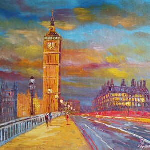 Big Ben, London, UK-KoKing Fort-z1080-Home Decor Holiday Artwork Texture Painting Dining Wall Art
