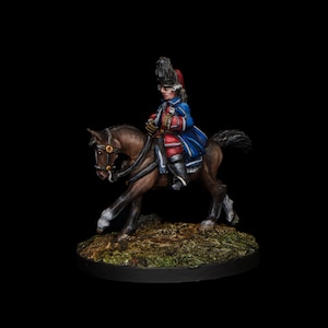 Painted 28mm French Mounted Grenadier Officer (metal)