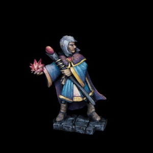 Painted Wizard/Sorcerer Miniature - D&D, Dungeons and Dragons, Pathfinder, Tabletop RPG