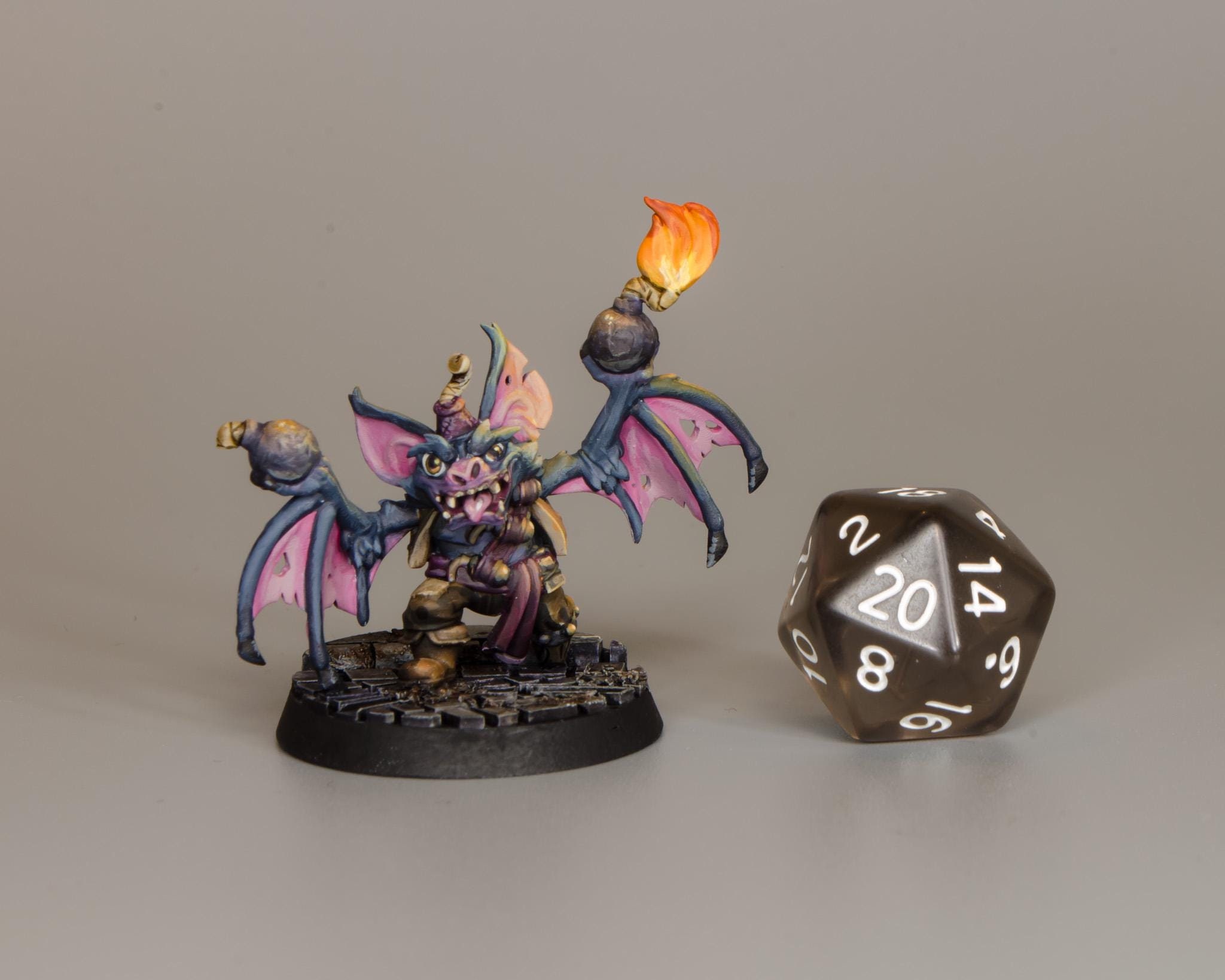 Painted Bat Bombadier Miniature - D&D, Dungeons and Dragons, Pathfinder ...