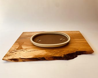 Spalted Maple Live Edge Bonsai Display Slab (25x17x1.25)