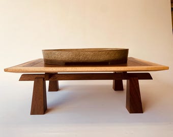 One-of-a-Kind Walnut Bonsai Stand – 21" x 14.5" x 7" high