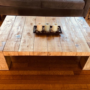 Coffee table with dovetail legs